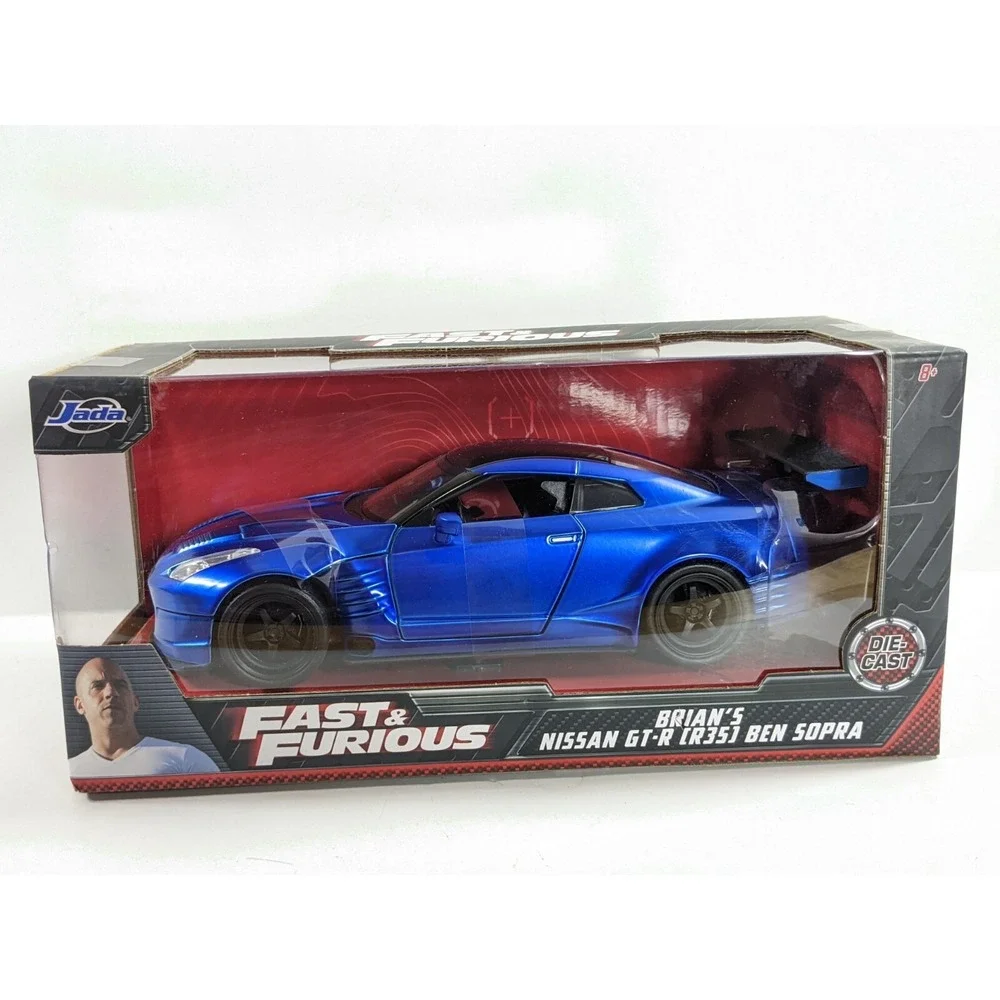 JADA‎ Fast and Furious 9 Brian's Nissan GT-R R35 Ben Sopra Blue Diecast Car 1/32